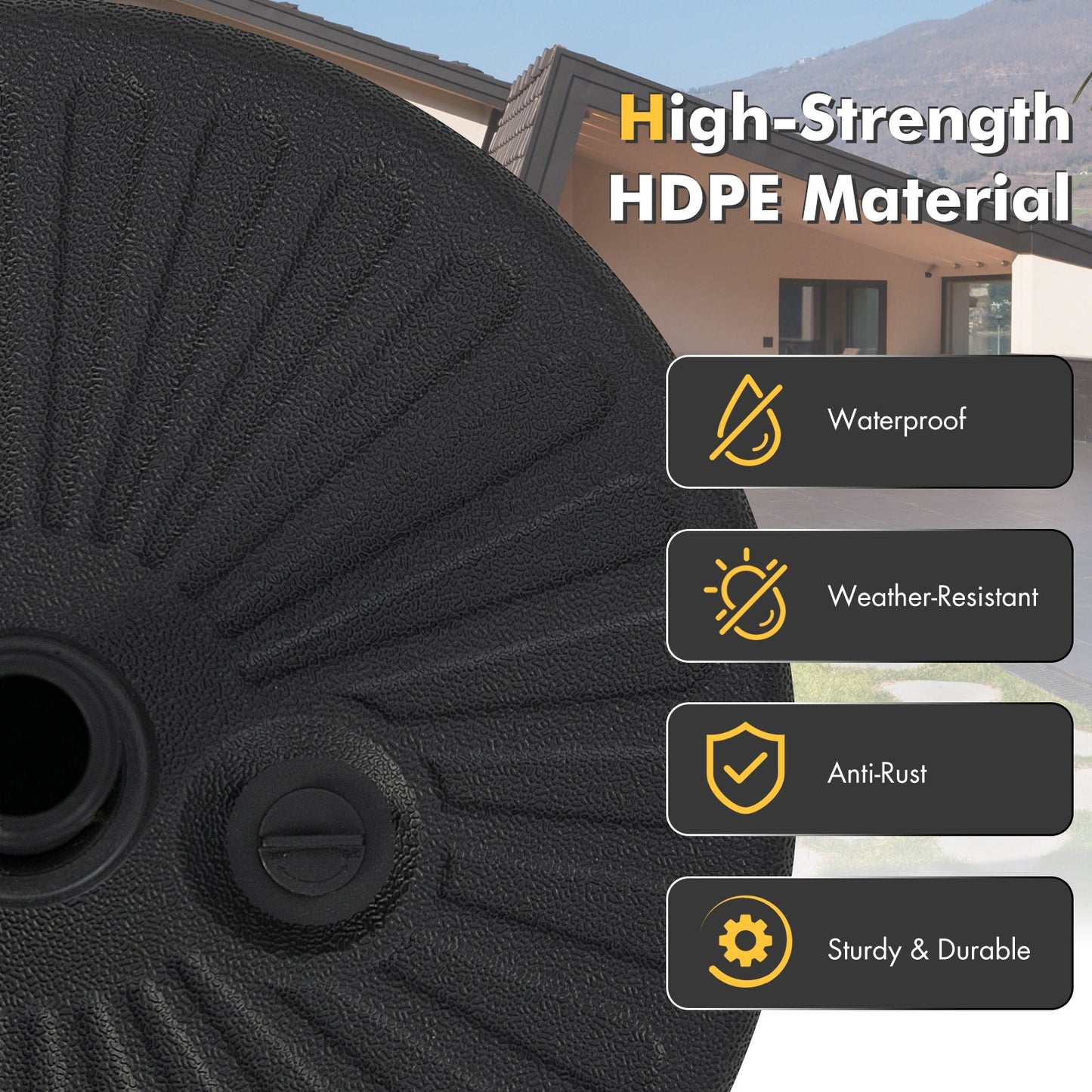19.5 Inch Fillable Round Umbrella Base Stand