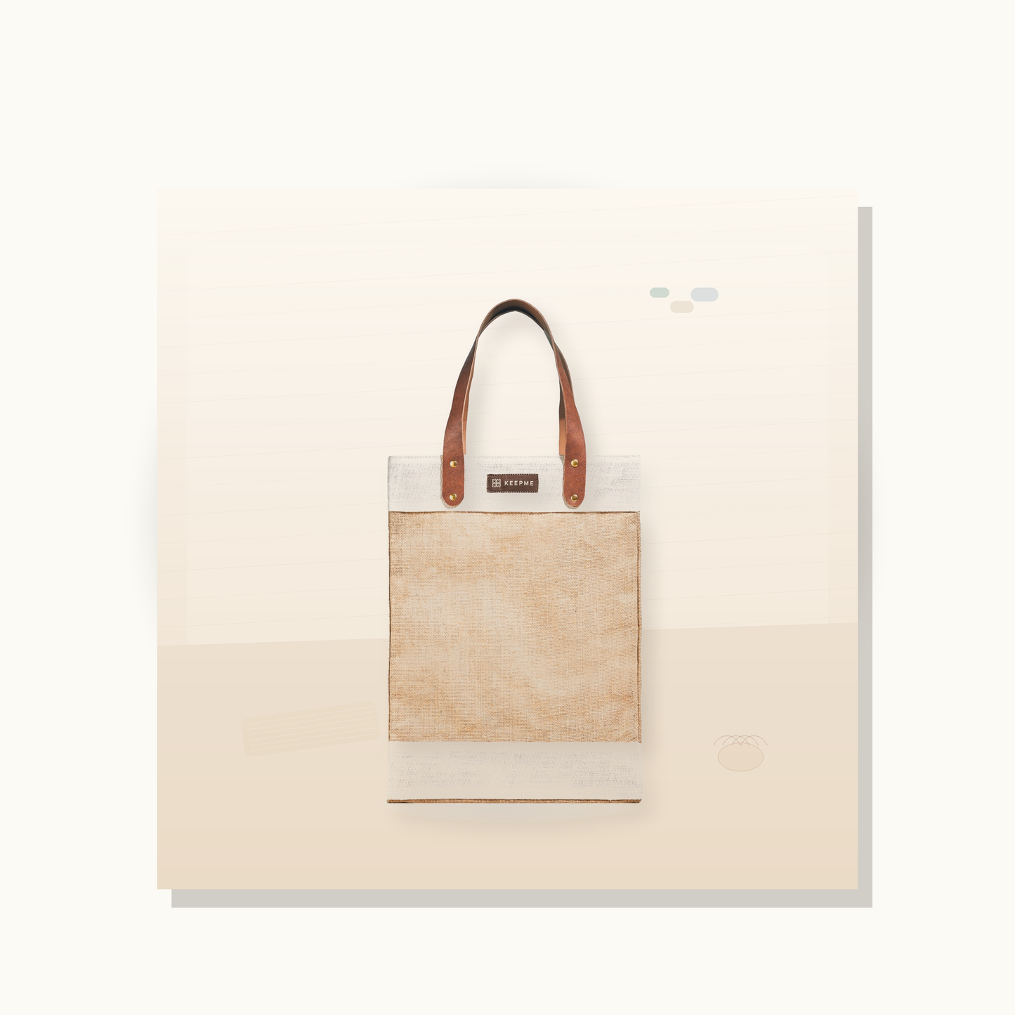 Styled product image for Jute Tall Tote