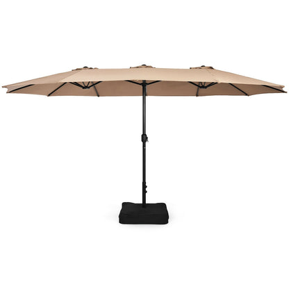 Double-Sided Patio Umbrella with Base