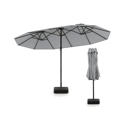 Double-Sided Patio Umbrella with Base