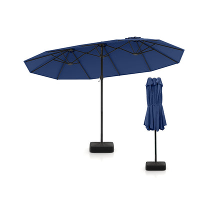 Double-Sided Patio Umbrella with Base