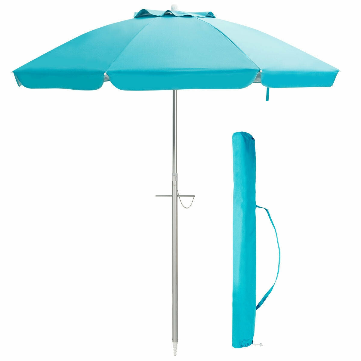 6.5 Feet Beach Umbrella with UPF 50+ Protection