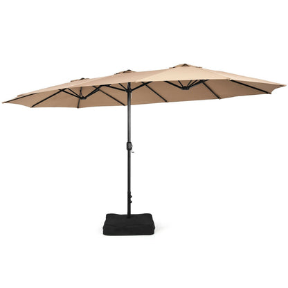 Double-Sided Patio Umbrella with Base