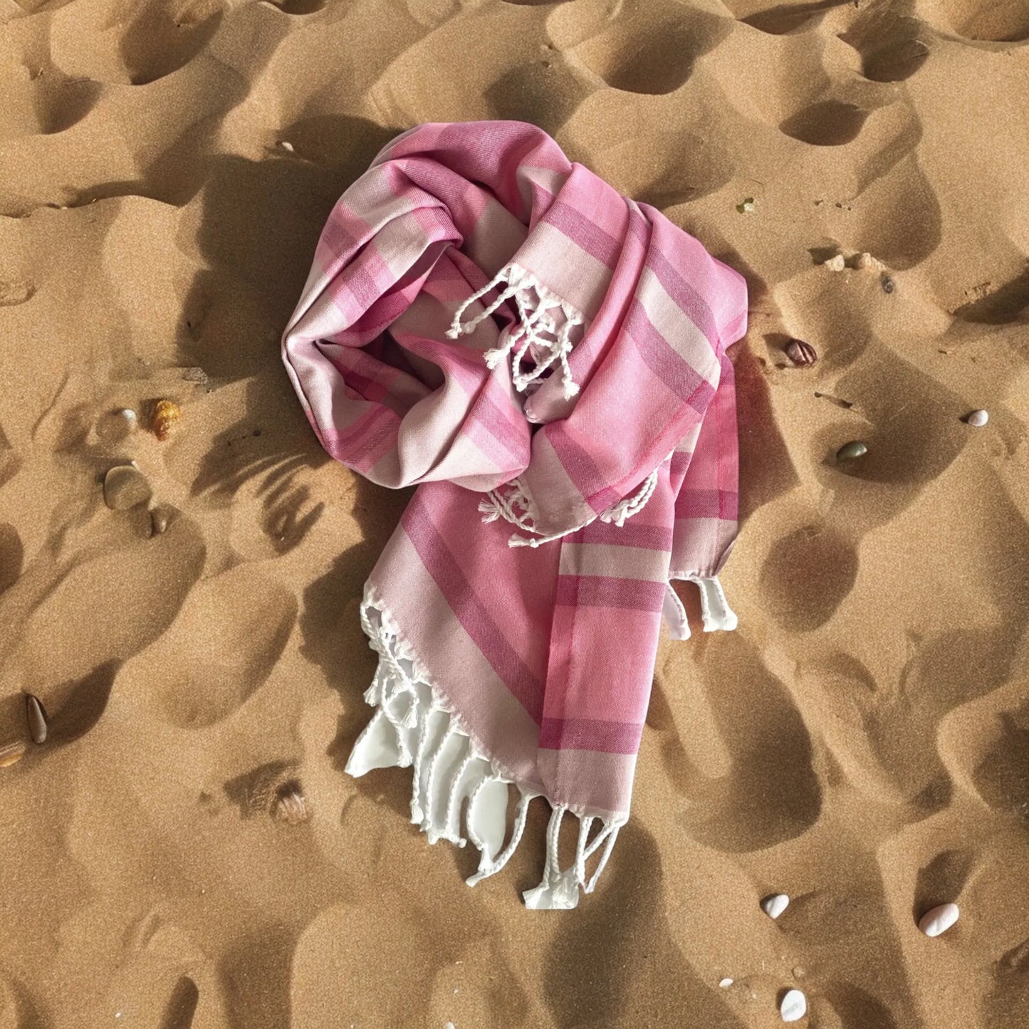 Laguna Blush Turkish Cotton Beach Towel - alternate view 2