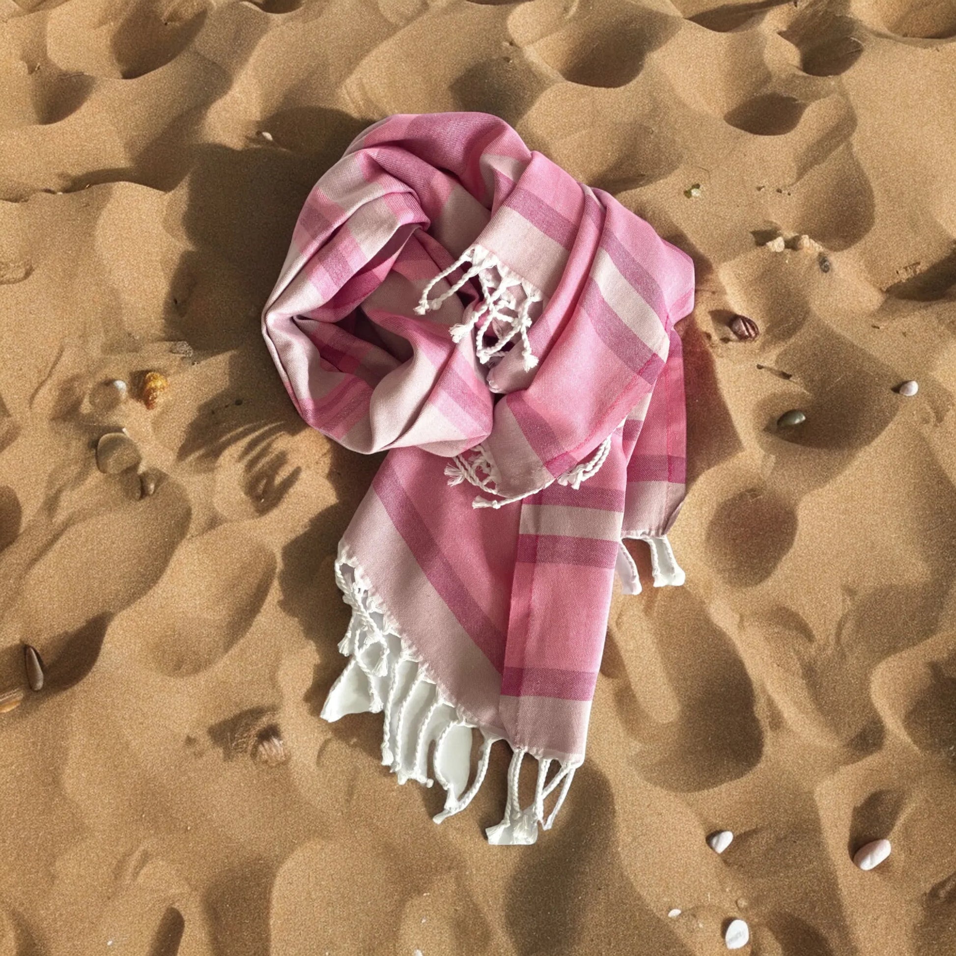 Laguna Blush Turkish Cotton Beach Towel - alternate view 3