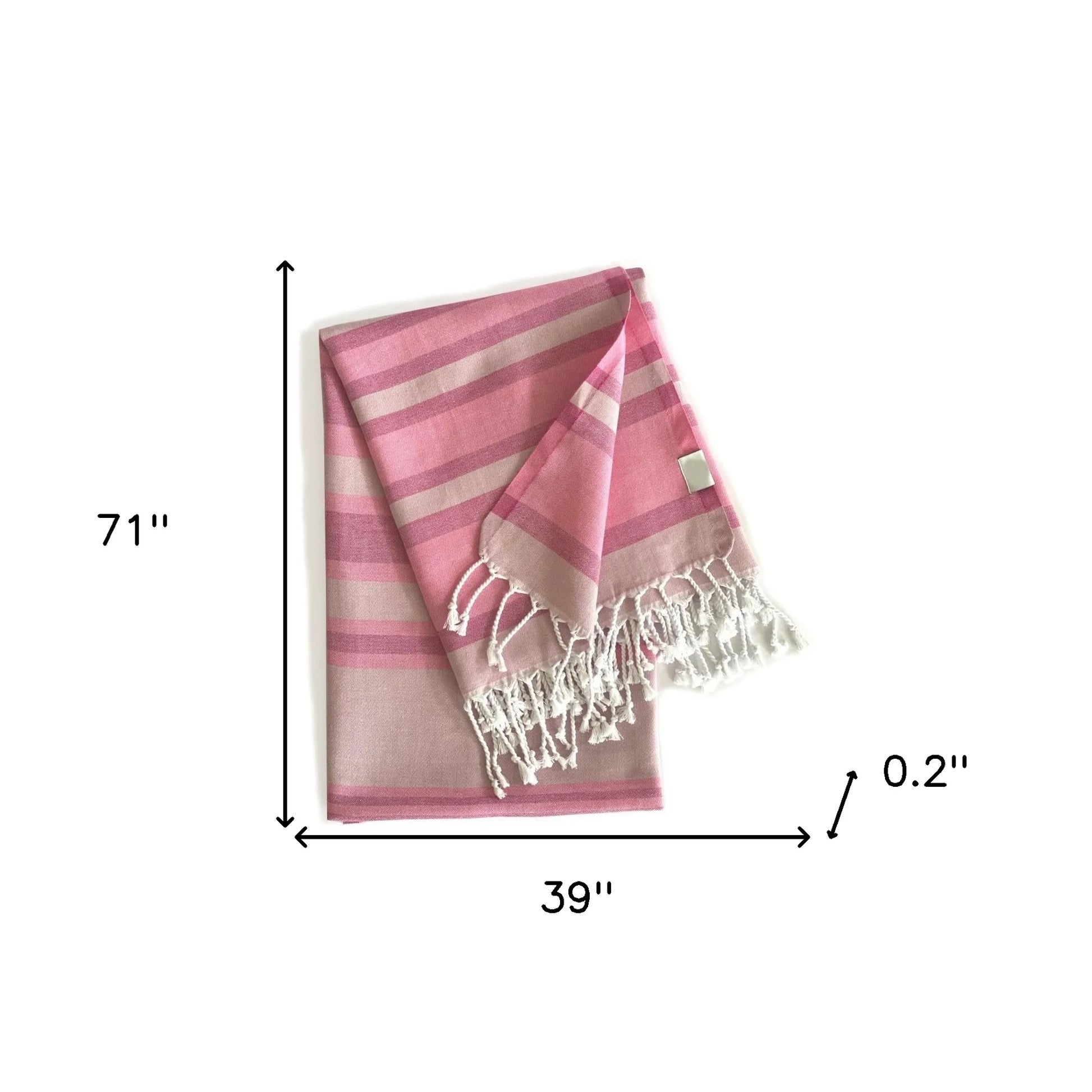Laguna Blush Turkish Cotton Beach Towel - alternate view 7