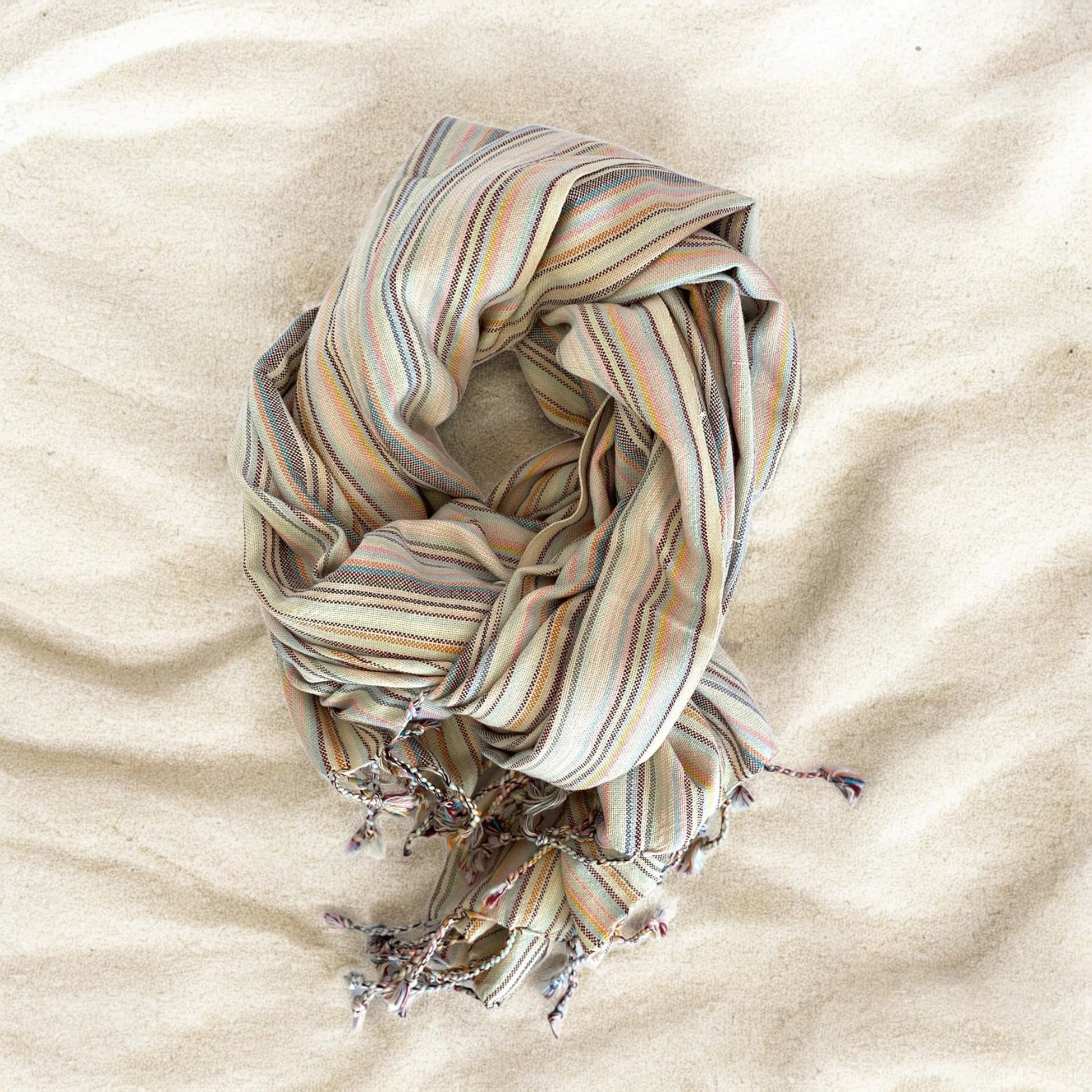 Blush Dune Turkish Beach Blanket detail 4