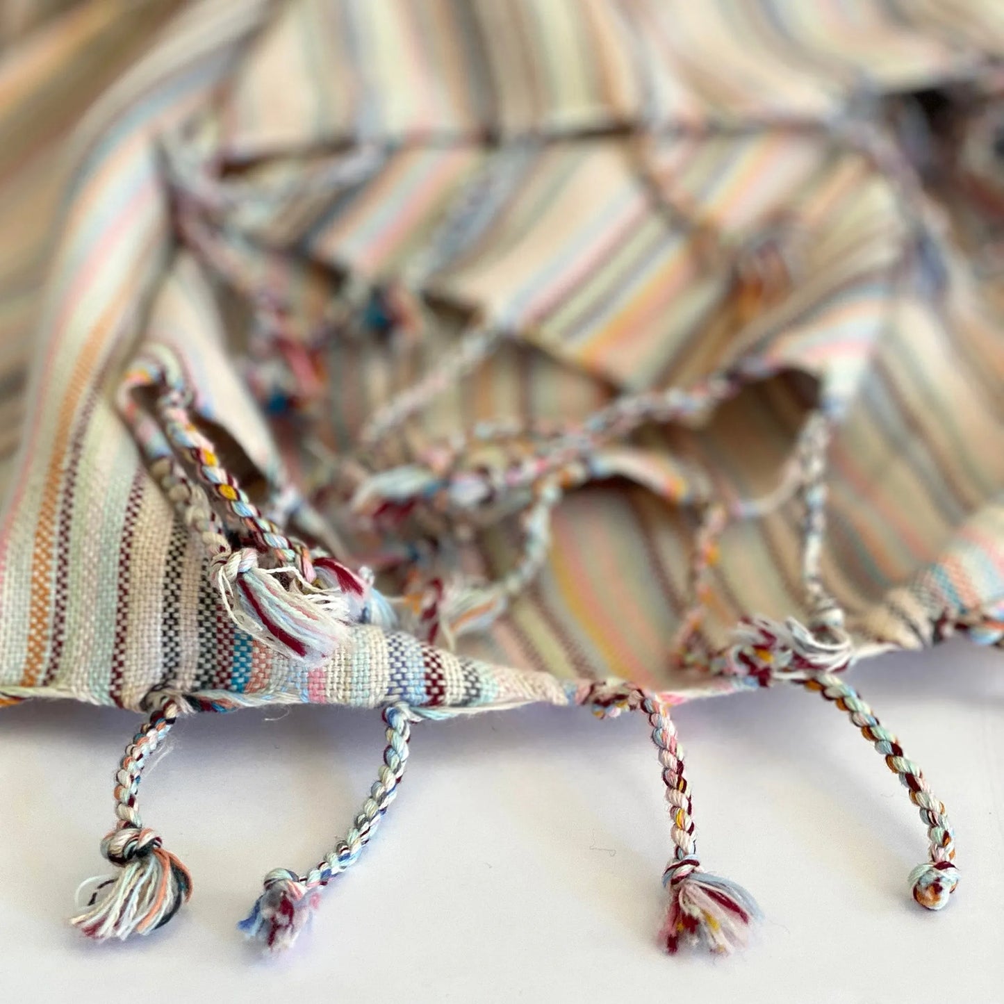Blush Dune Turkish Beach Blanket detail 9
