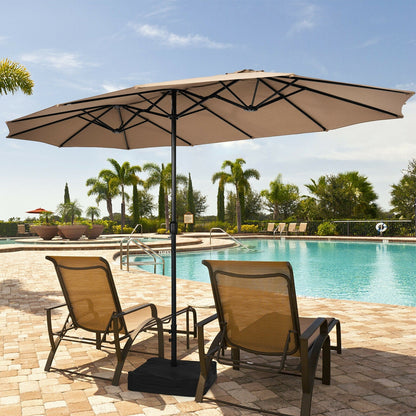 Double-Sided Patio Umbrella with Base