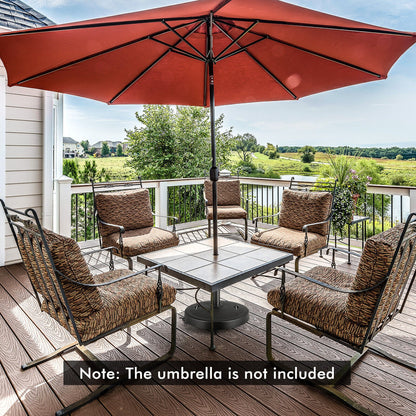51 Lb Outdoor Umbrella Base with Wheels