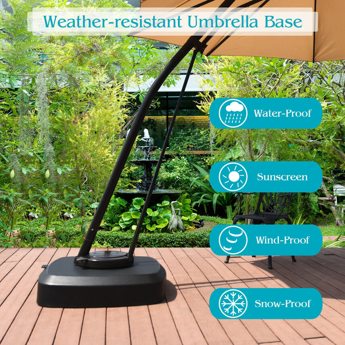 Wheeled Cantilever Umbrella Base