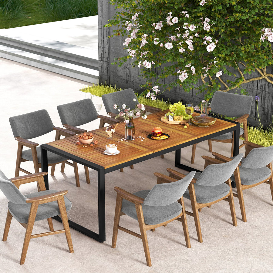 79in Acacia Poolside Dining Table