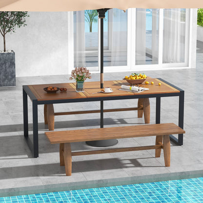 79in Acacia Poolside Dining Table