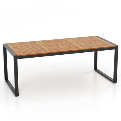 79in Acacia Poolside Dining Table