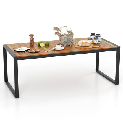 79in Acacia Poolside Dining Table