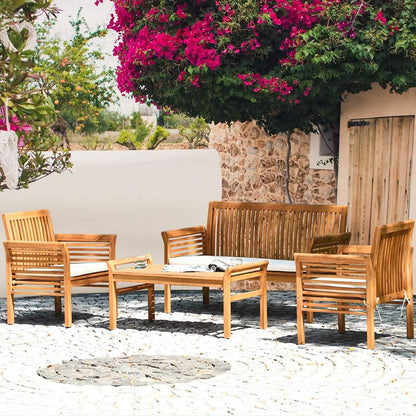 Acacia Outdoor Sofa Set with Coffee Table
