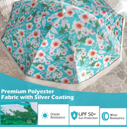 Fringed Beach Umbrella with Tilt