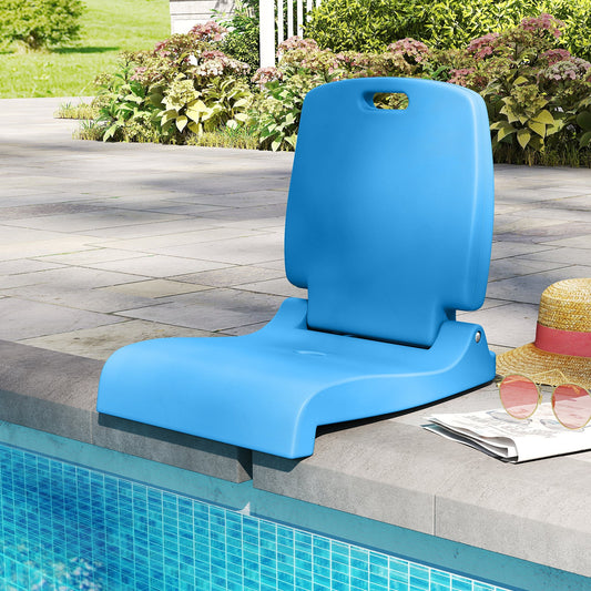 Foldable Outdoor Pool Chair with Handle and Back Support