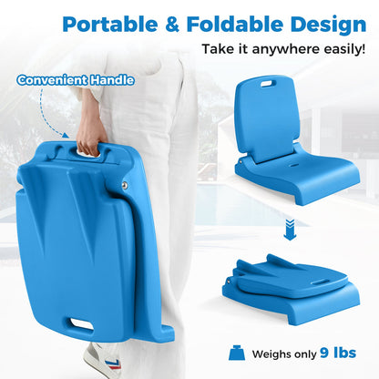 Foldable Poolside Chair with Back Support