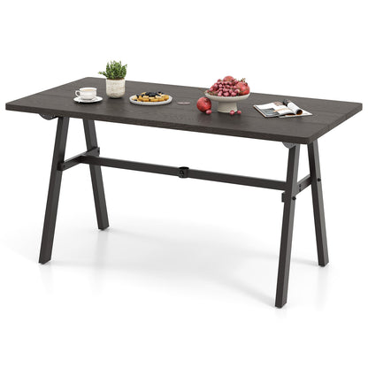 Outdoor Dining Table for 6 with Umbrella Hole