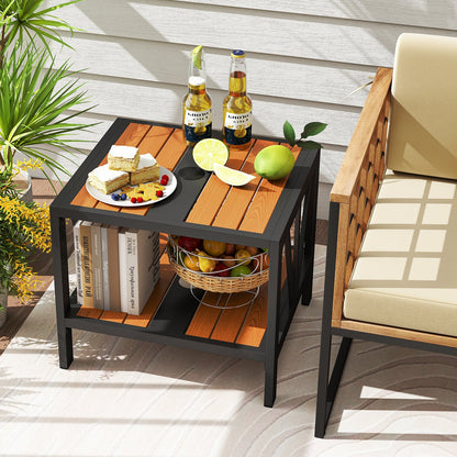 Outdoor Side Table with Umbrella Hole