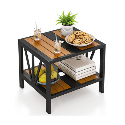 Outdoor Side Table with Umbrella Hole