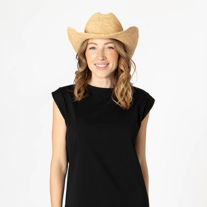 Ines - Women's Crochet Raffia Cowboy