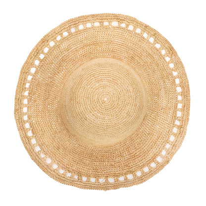 Isla - Women's Raffia Round Crown Floppy