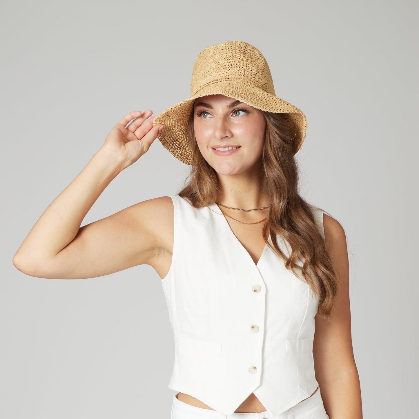 Laguna - Womens Crochet Raffia Bucket