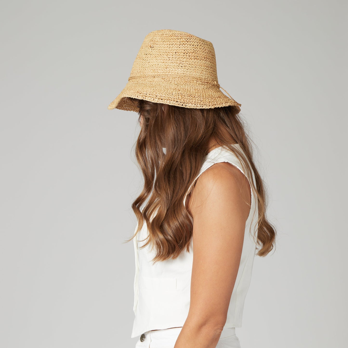 Laguna - Womens Crochet Raffia Bucket