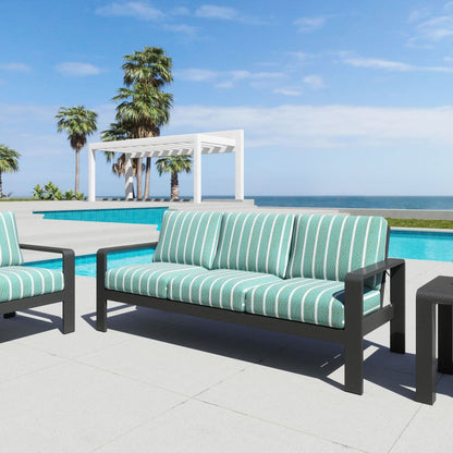 Rolig Green Olefin Outdoor Sofa