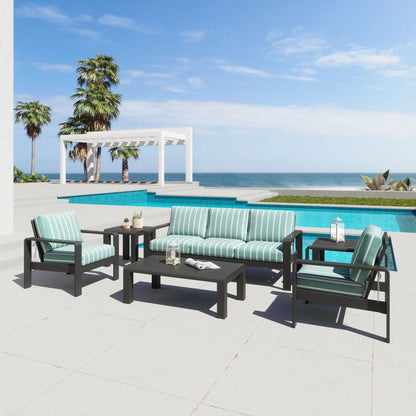 Rolig Green Olefin Outdoor Sofa