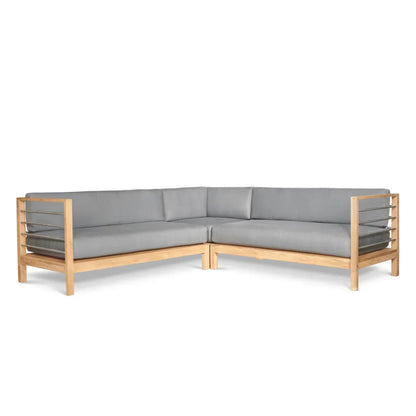 SoHo Teak Patio Sectional with Sunbrella Cushion