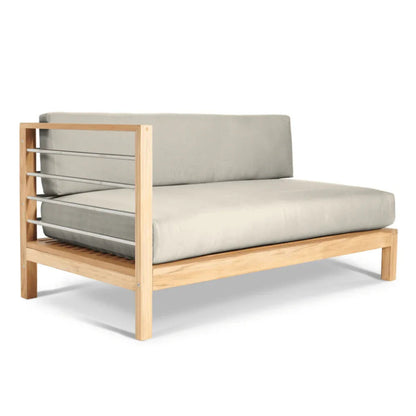 SoHo Teak Patio Sectional with Sunbrella Cushion