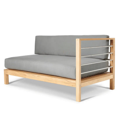 SoHo Teak Patio Sectional with Sunbrella Cushion