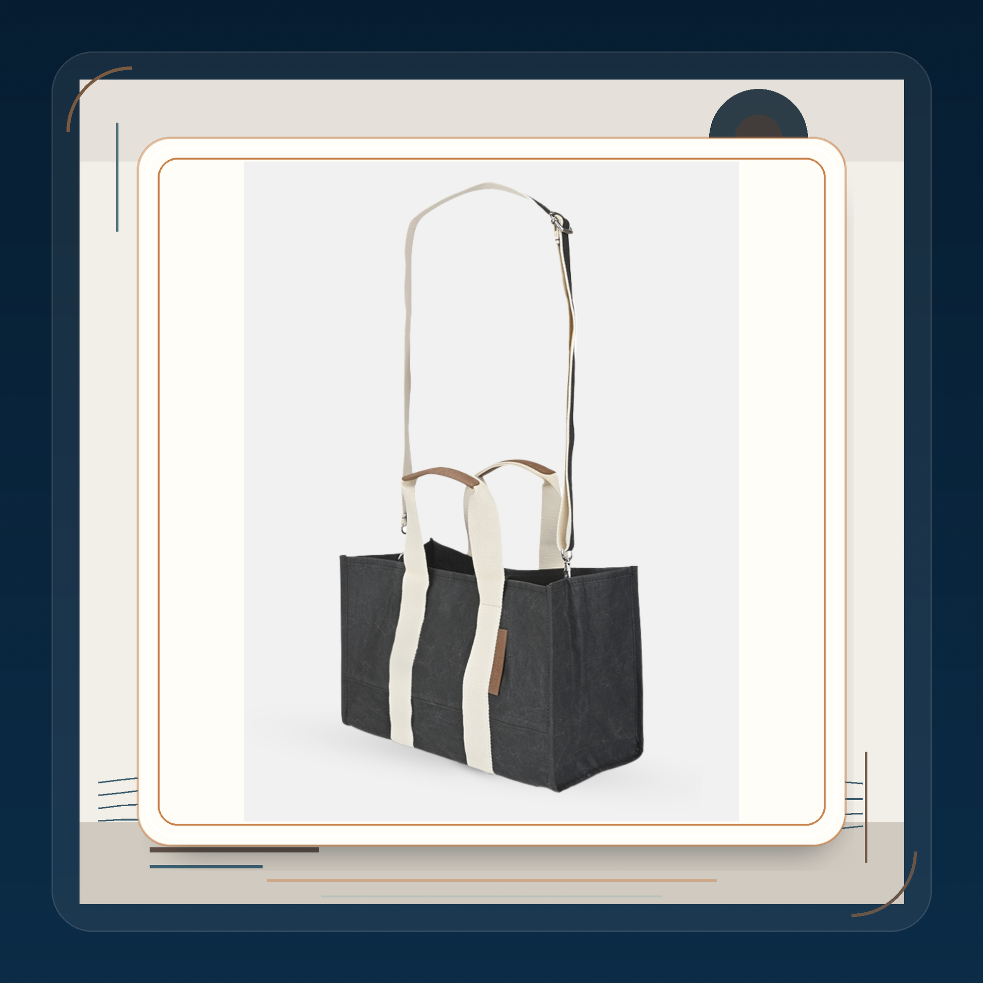 Product page photo for Boxy Tote Mini With Detachable Crossbody Strap