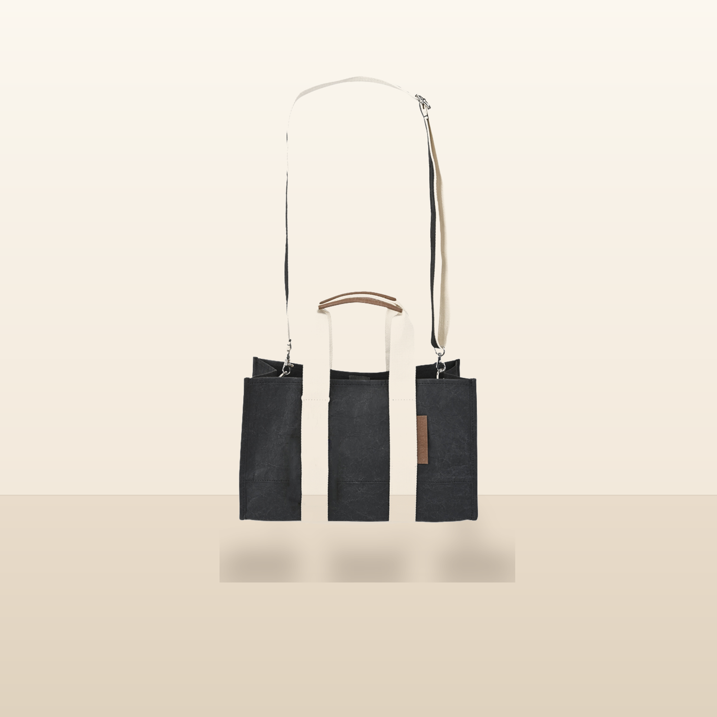 Product page photo for Boxy Tote Mini With Detachable Crossbody Strap