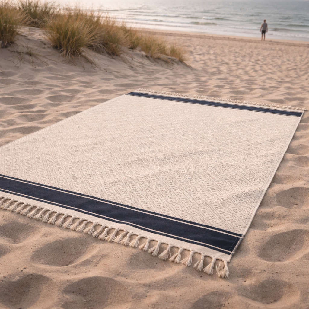Cove Diamond Turkish Beach Blanket - coastal lifestyle support image