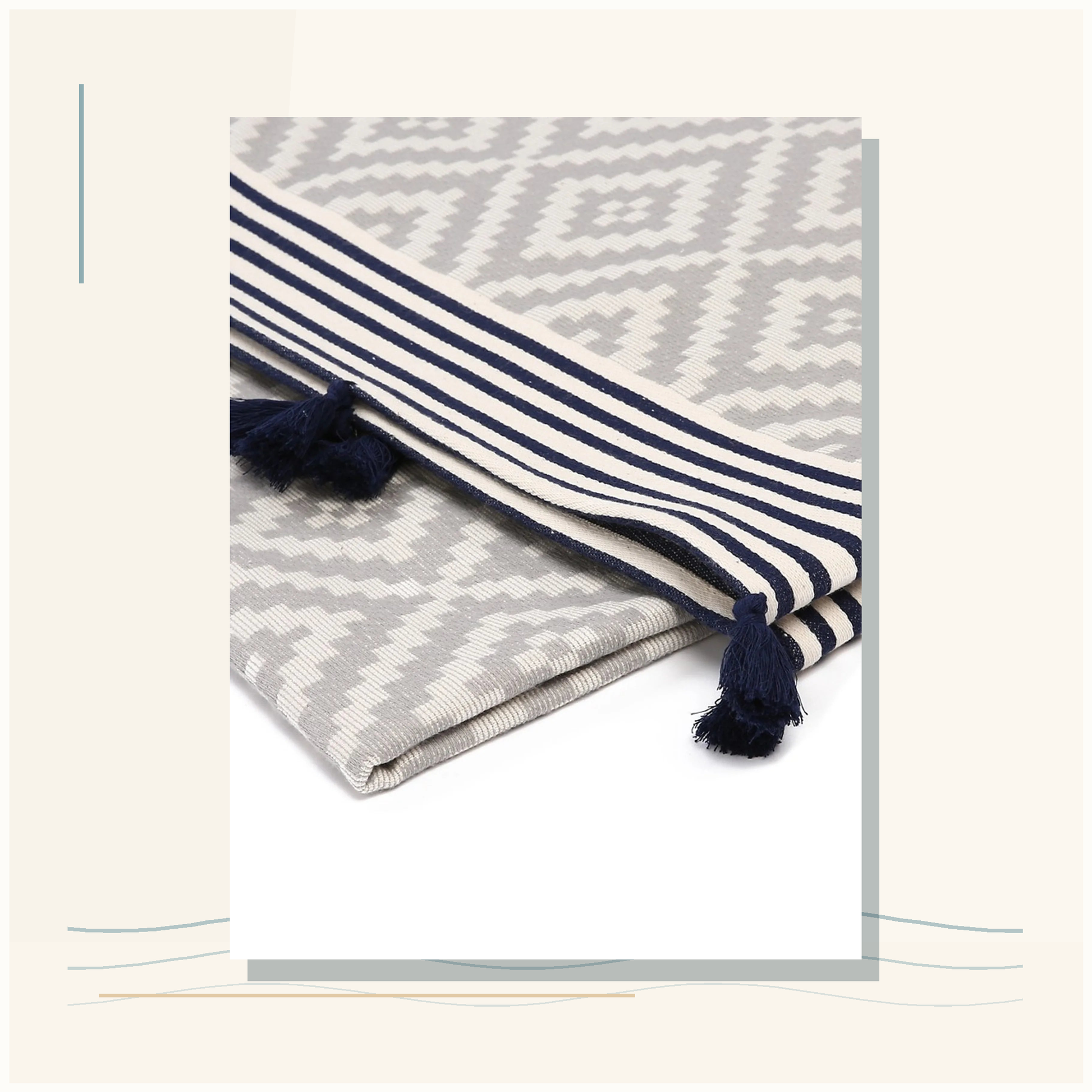 Ember & Coast Shoreline Mat card thumbnail 2026-05-05 for Cove Diamond Turkish Beach Blanket using verified product imagery