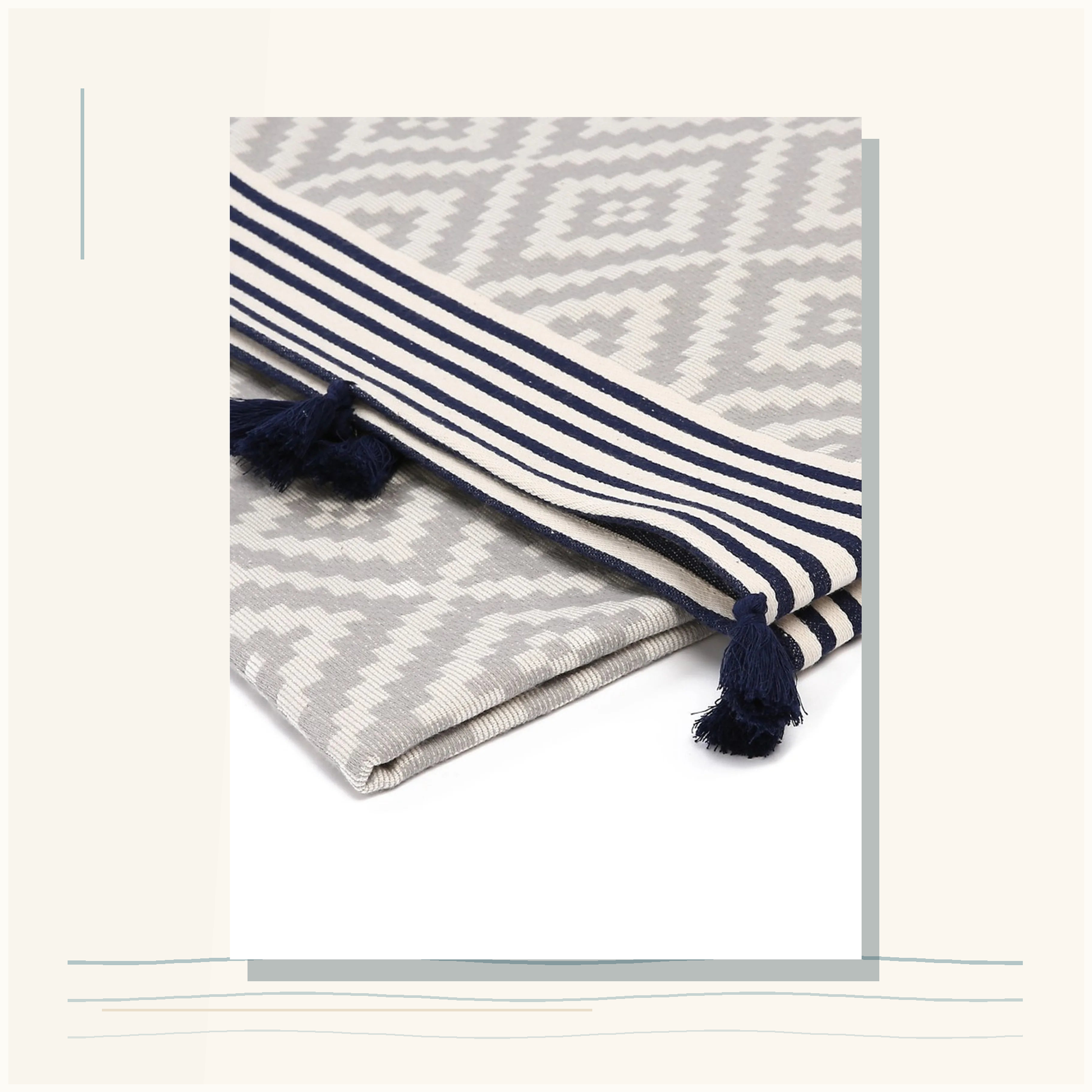 Ember & Coast Plain Shoreline Mat card thumbnail 2026-05-05 for Cove Diamond Turkish Beach Blanket using verified product imagery