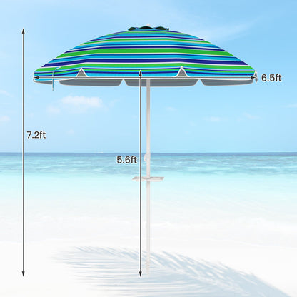 7.2ft Beach Umbrella with Sand Anchor