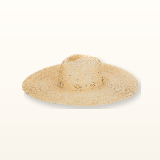 Studio product photo for Glitz Wide Brim Fedora Sun Hat