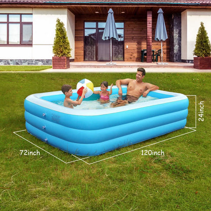 Cove 120in Family Inflatable Pool
