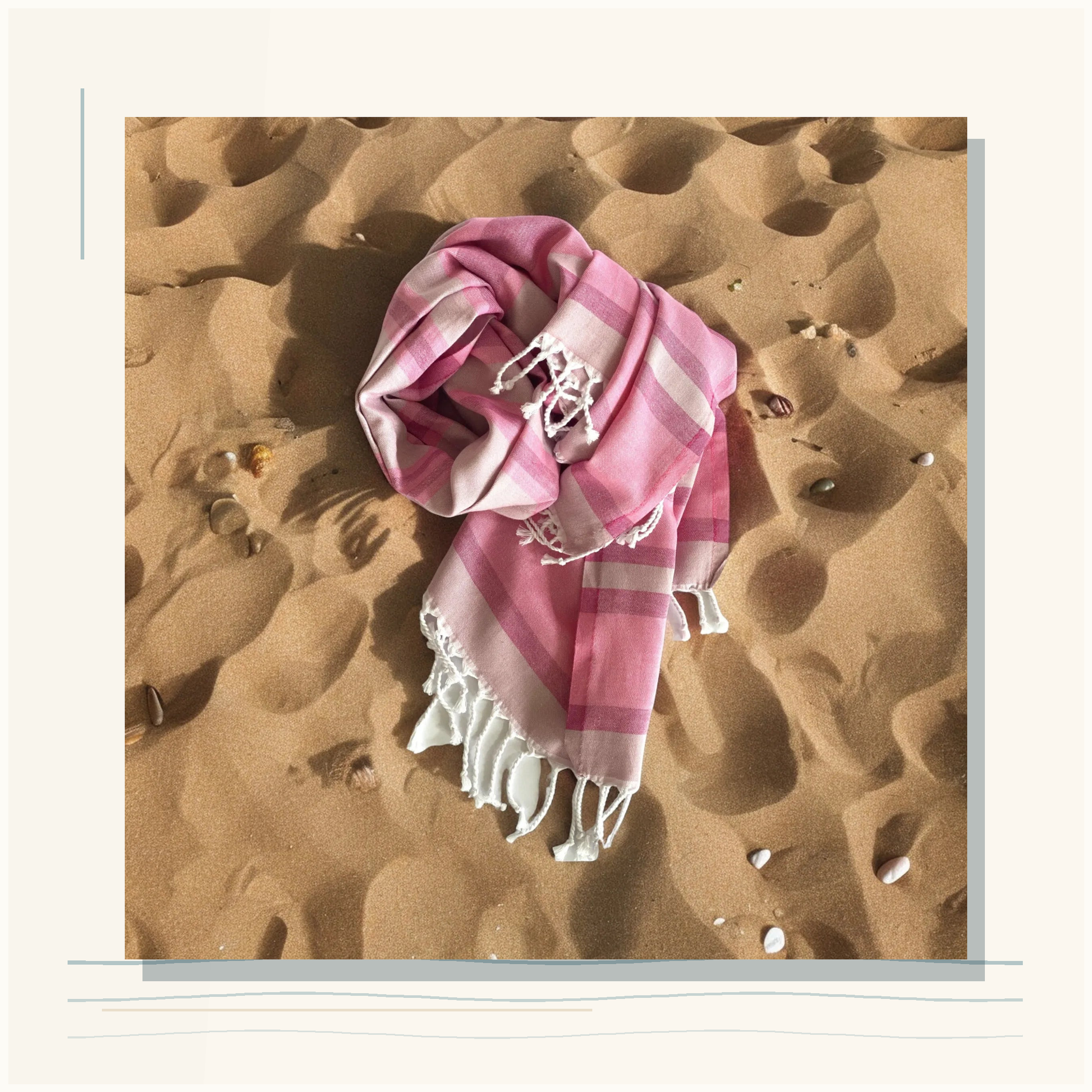 Ember & Coast Plain Shoreline Mat card thumbnail 2026-05-05 for Laguna Blush Turkish Cotton Beach Towel using verified product imagery