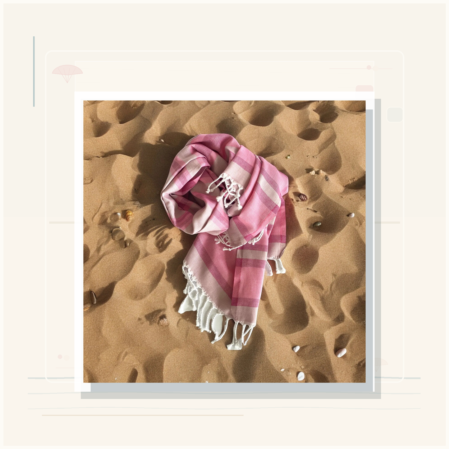 Ember & Coast Product-Line Showcase card thumbnail 2026-05-05 for Laguna Blush Turkish Cotton Beach Towel using verified product imagery