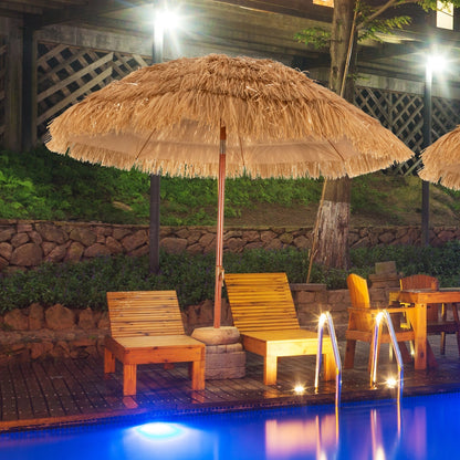 Thatched Tiki Beach Umbrella with Tilt
