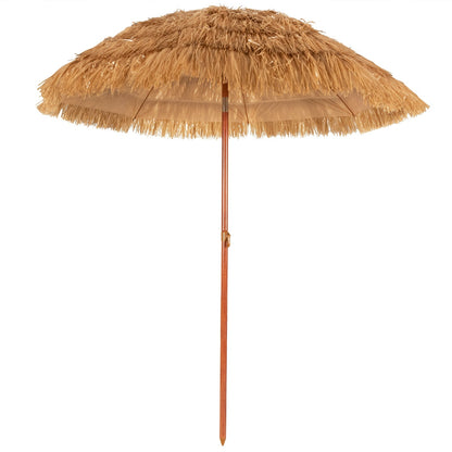 Thatched Tiki Beach Umbrella with Tilt