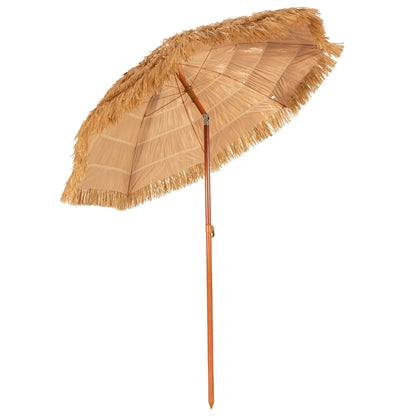 Thatched Tiki Beach Umbrella with Tilt