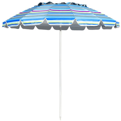 8ft Beach Umbrella with Sand Anchor
