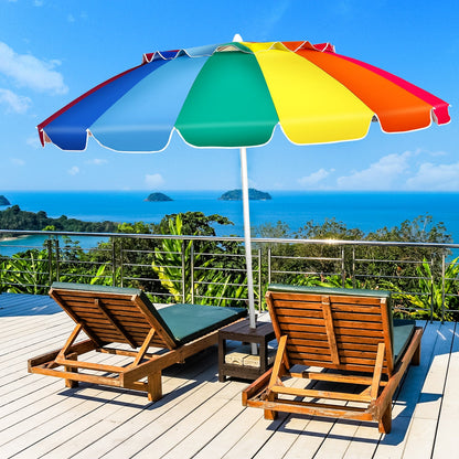 8ft Beach Umbrella with Sand Anchor